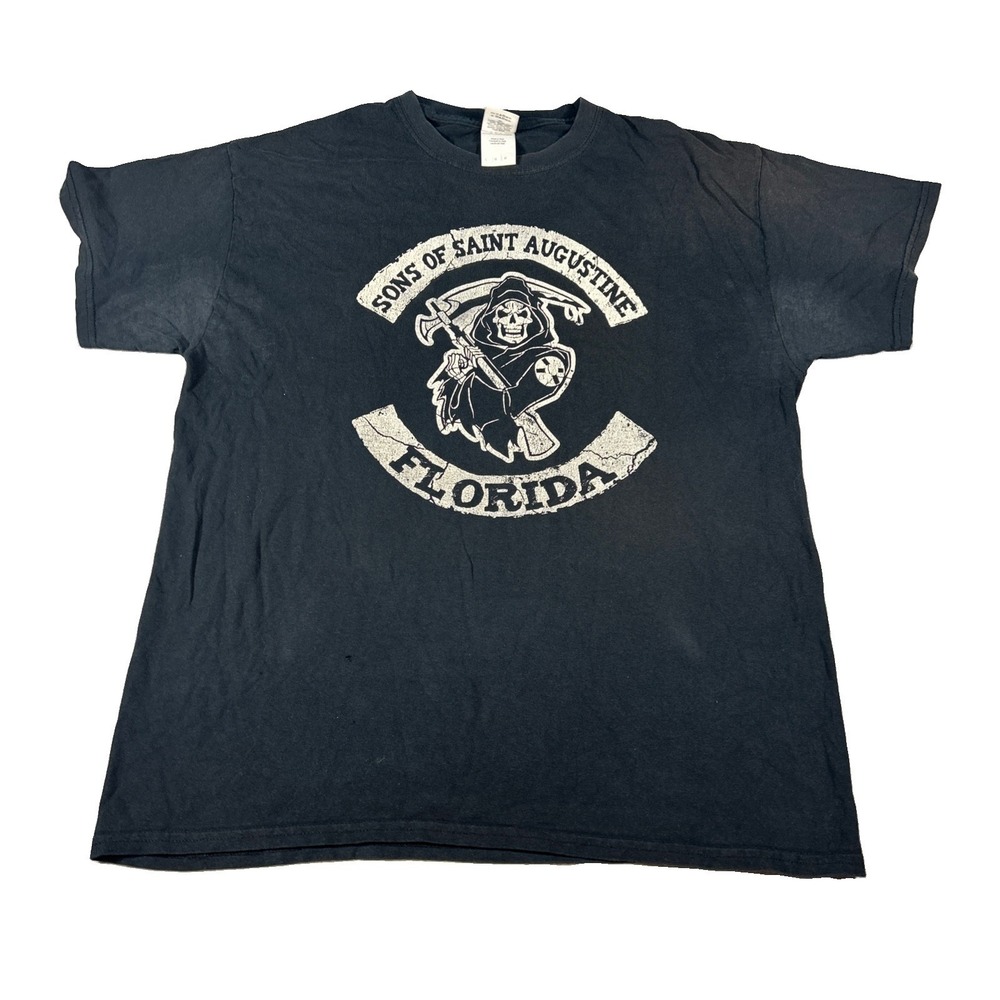 Sons Of Anarchy Saint Augustine Florida T-Shirt Mens L Hanes Tagless Black